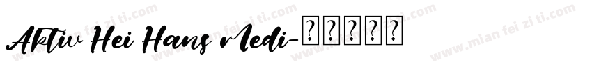 Aktiv Hei Hans Medi字体转换